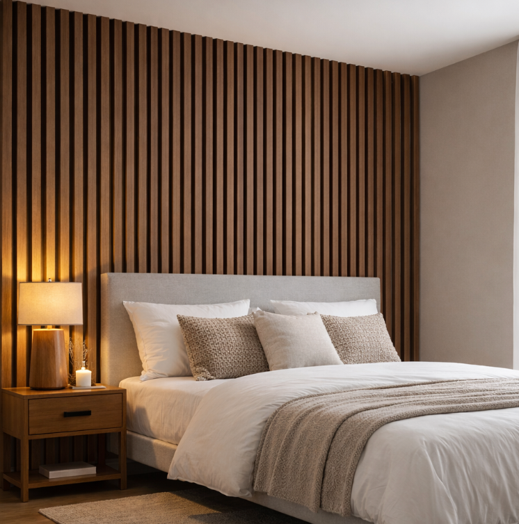 Adhesive Acoustic Wood Panels — 4pcs