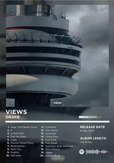 Album Cover Wall Poster  — Pop Art